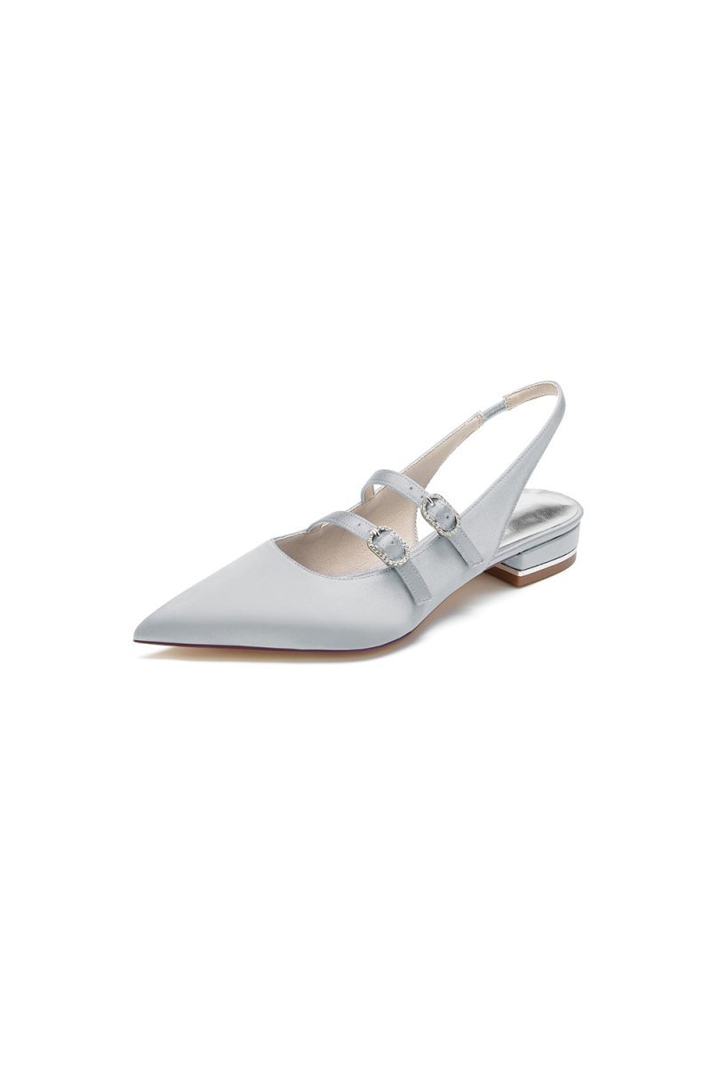 Simple Slingback Pointed Toe Flats - BOLODOO