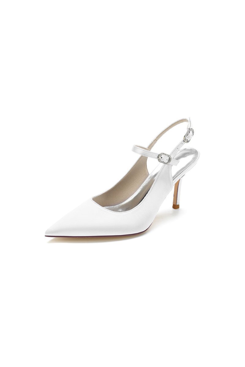 Simple Slingback Pointed Toe High Heels - BOLODOO