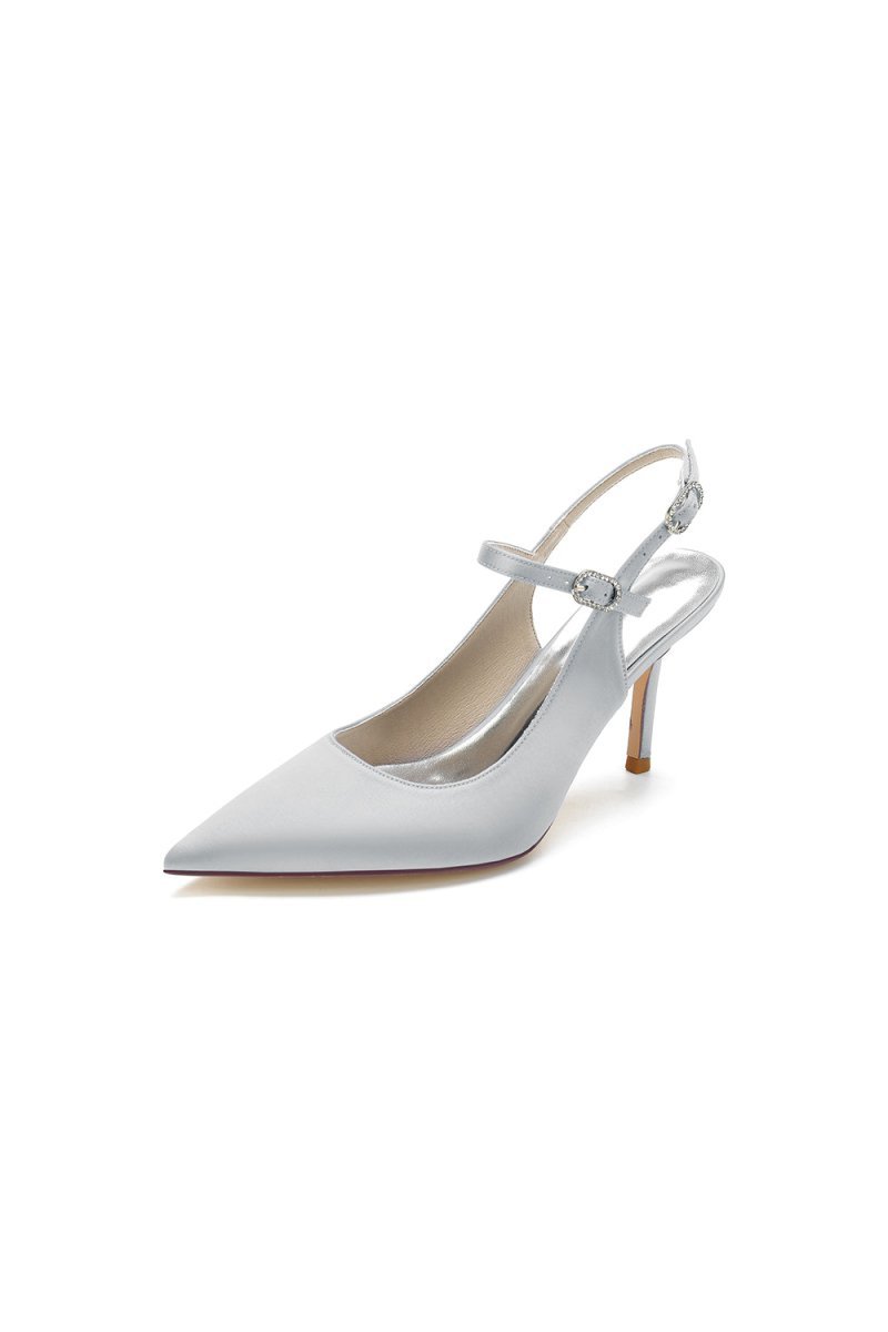 Simple Slingback Pointed Toe High Heels - BOLODOO