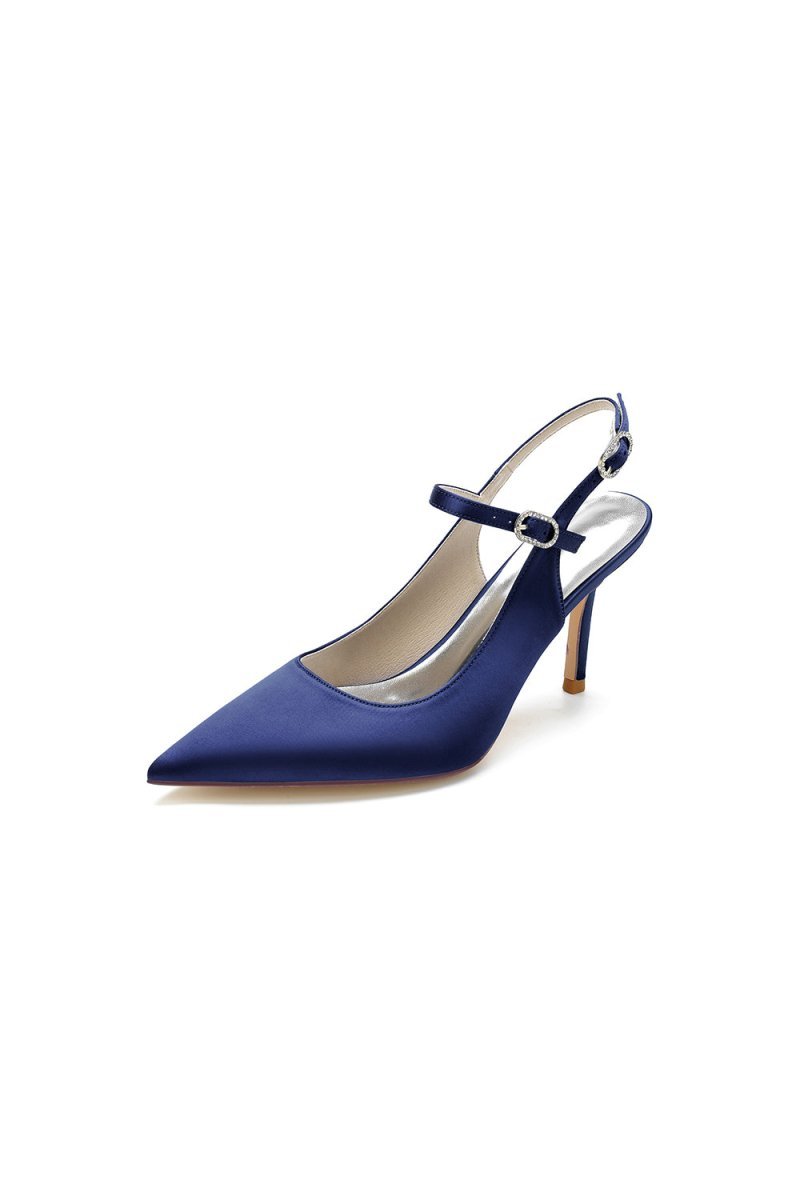 Simple Slingback Pointed Toe High Heels - BOLODOO
