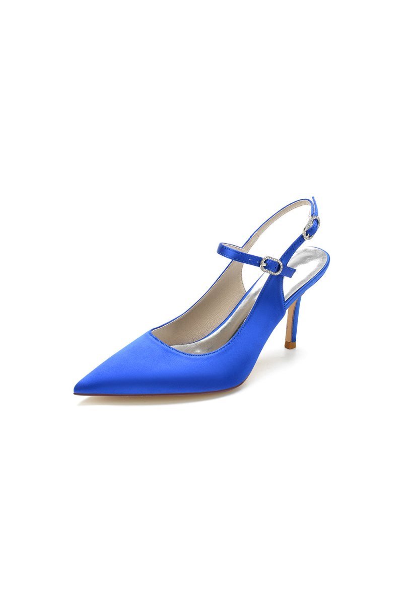 Simple Slingback Pointed Toe High Heels - BOLODOO
