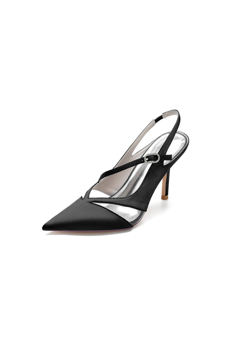 Slingback Pointed Toe High Heels - BOLODOO