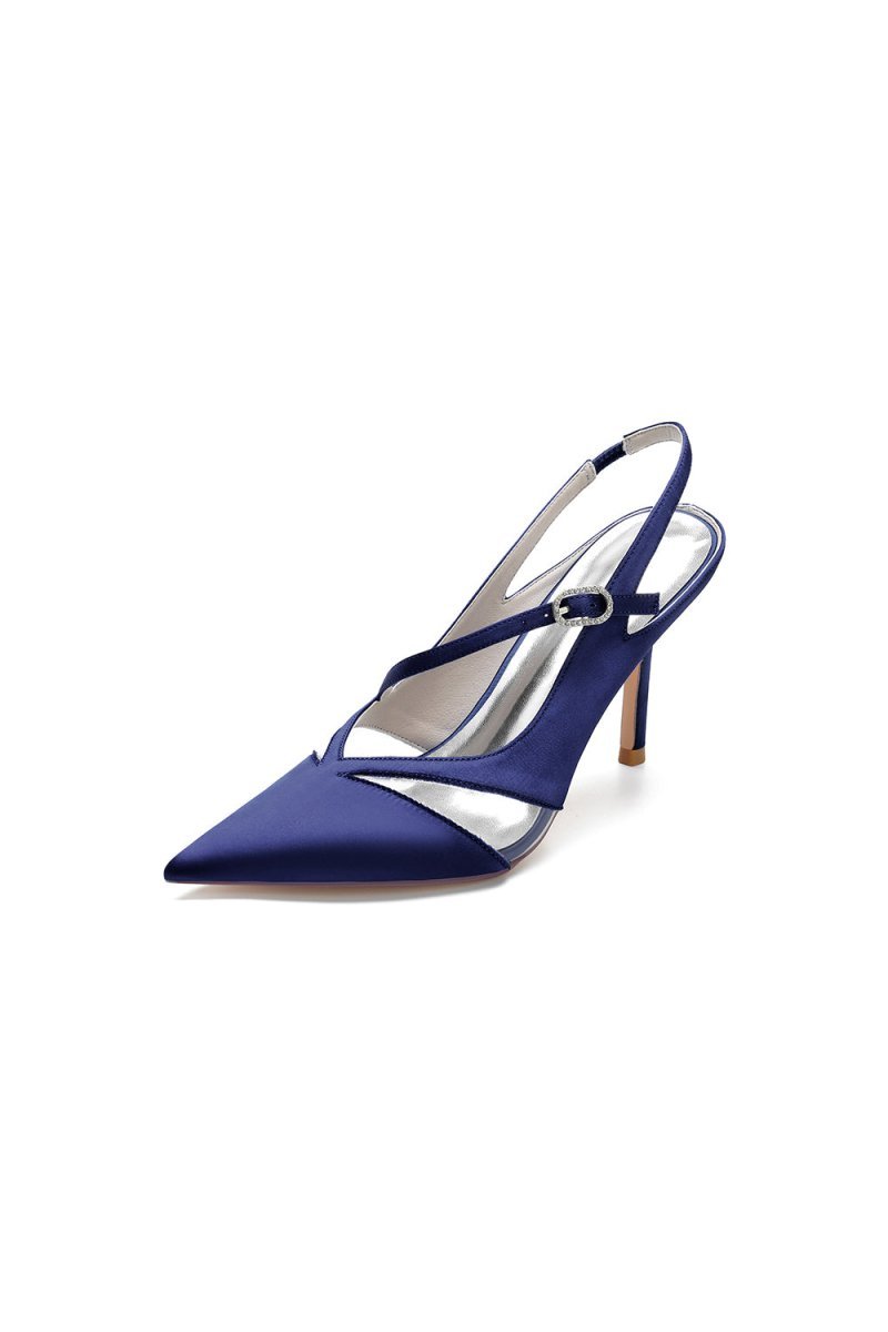 Slingback Pointed Toe High Heels - BOLODOO