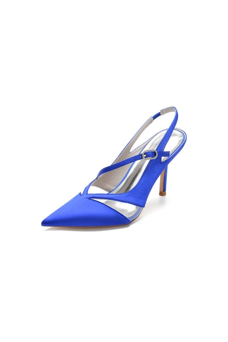 Slingback Pointed Toe High Heels - BOLODOO