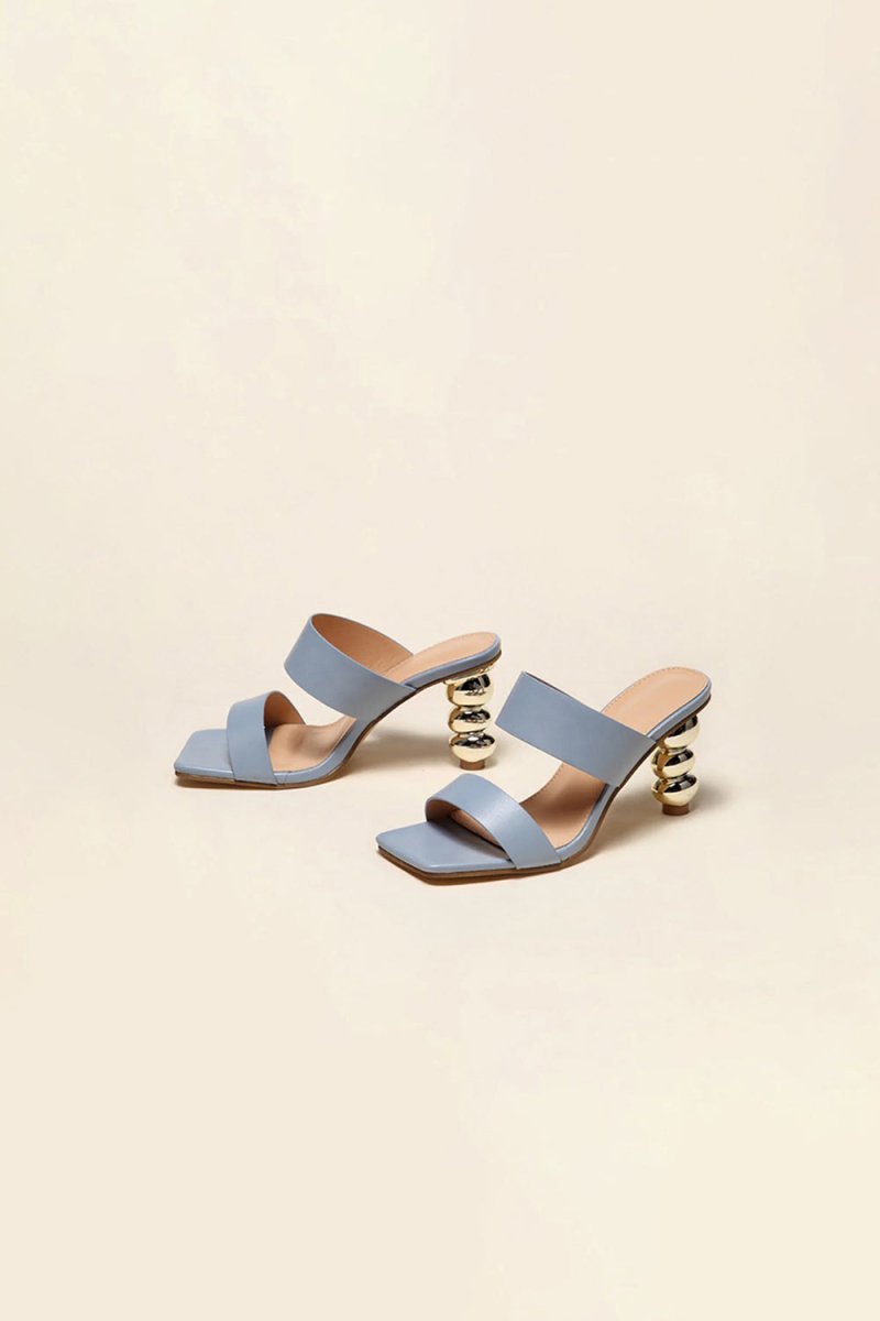 Square Toe Shaped Gourd High Heels - BOLODOO