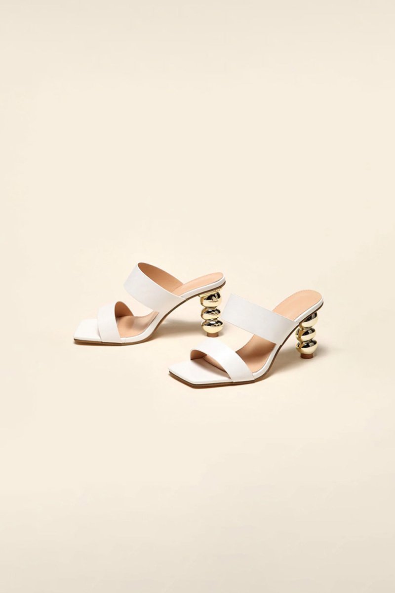 Square Toe Shaped Gourd High Heels - BOLODOO