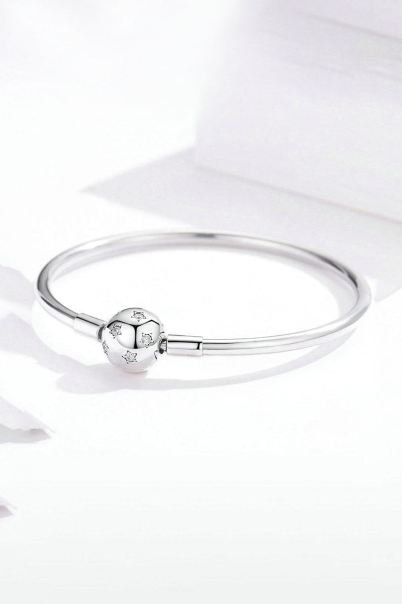 Star Bangle Bracelet In Sterling Silver