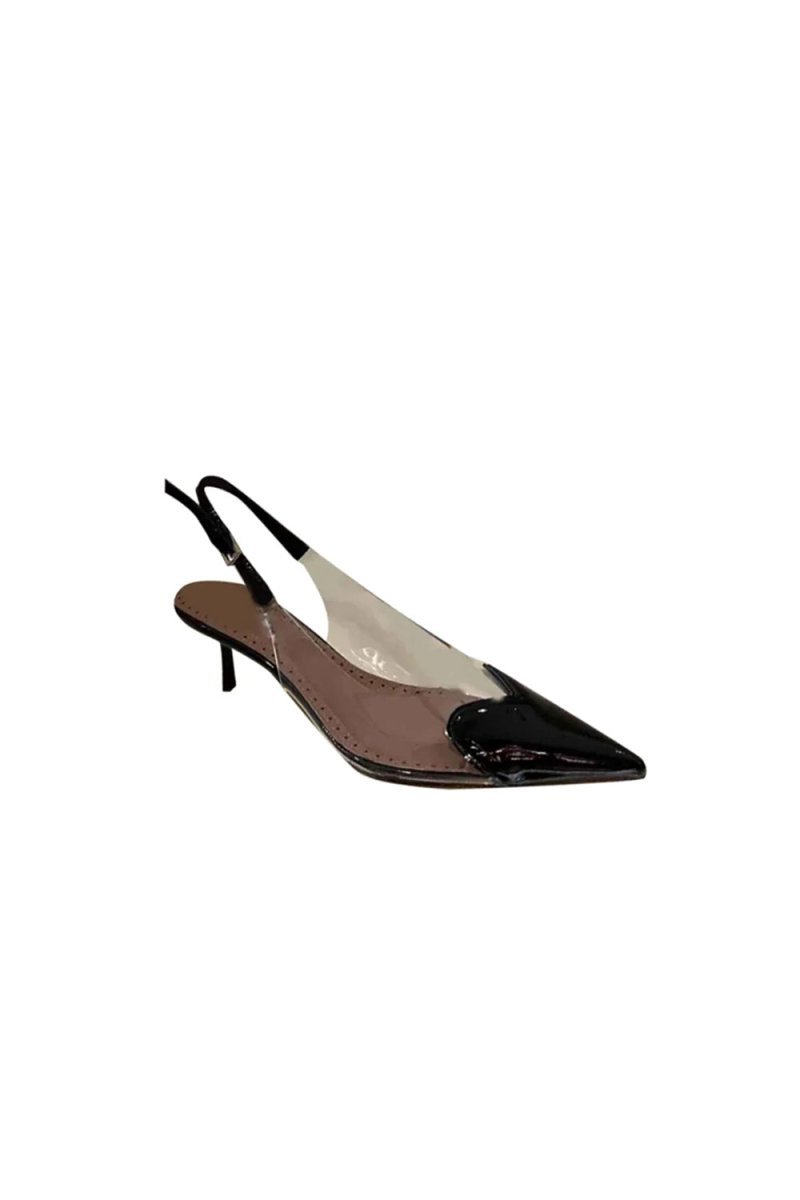Yellow Stiletto Heel Mid Heel Sandals - BOLODOO