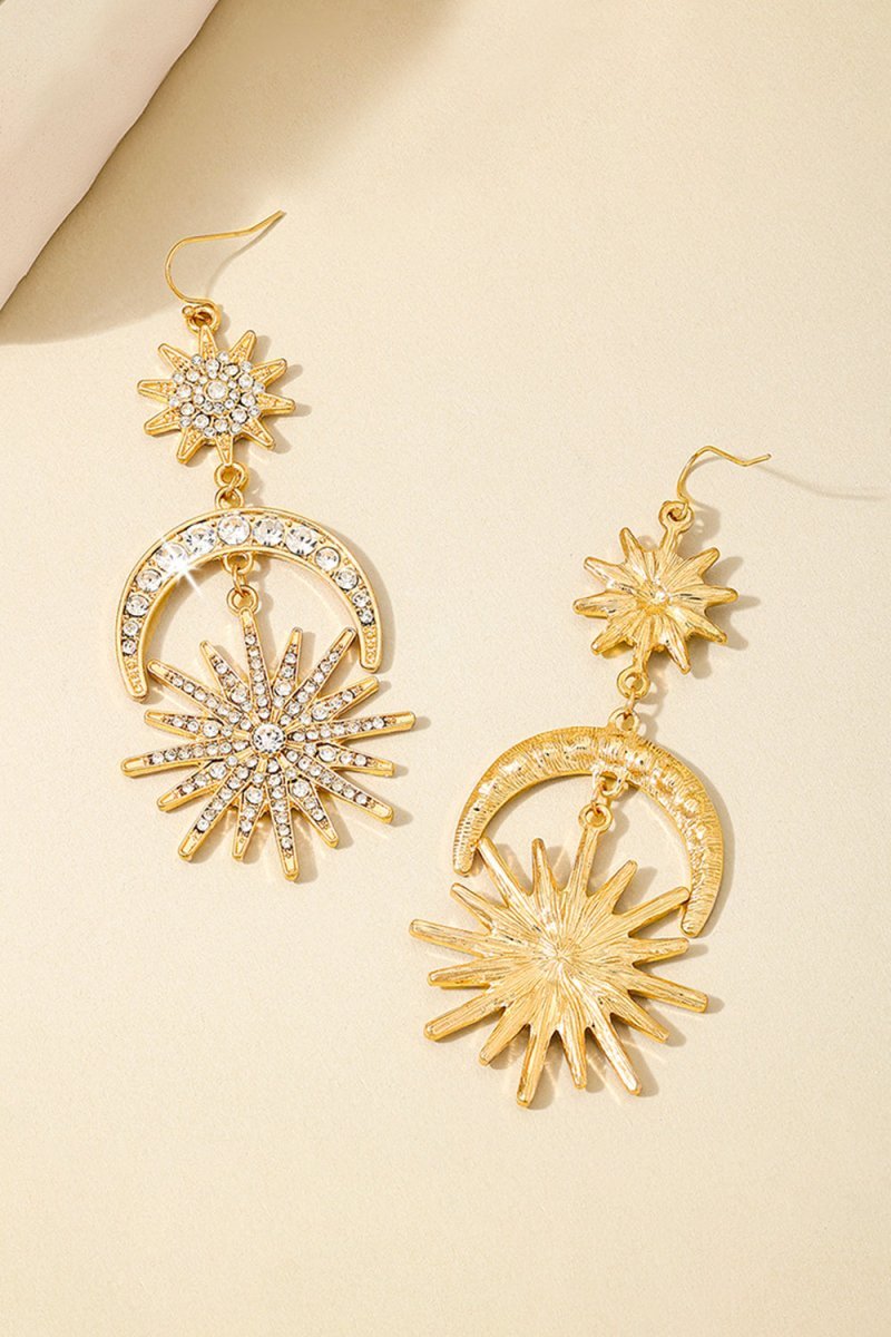 Sun Moon Stars Drop Earrings - BOLODOO