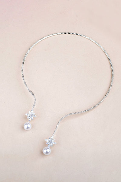 Vintage Pearl Zircon Necklace - BOLODOO