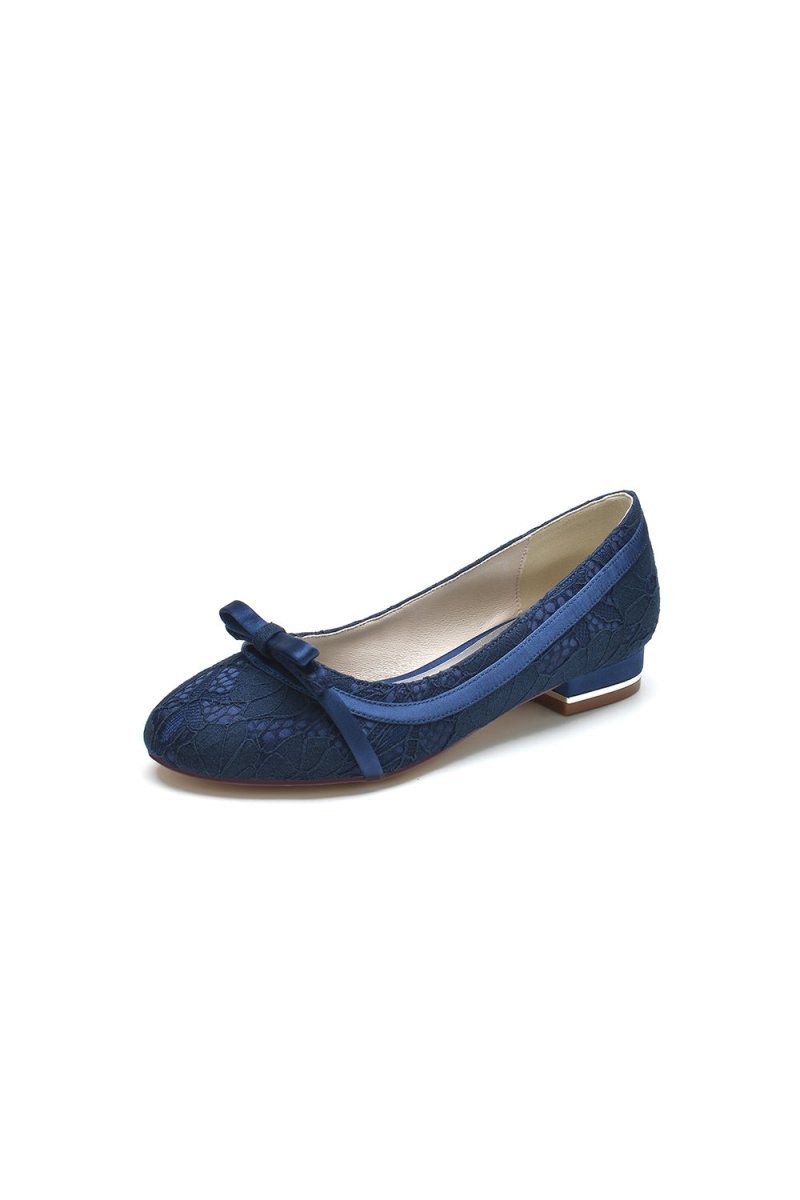 Lace Flats Sandal with Bow Bridal - BOLODOO