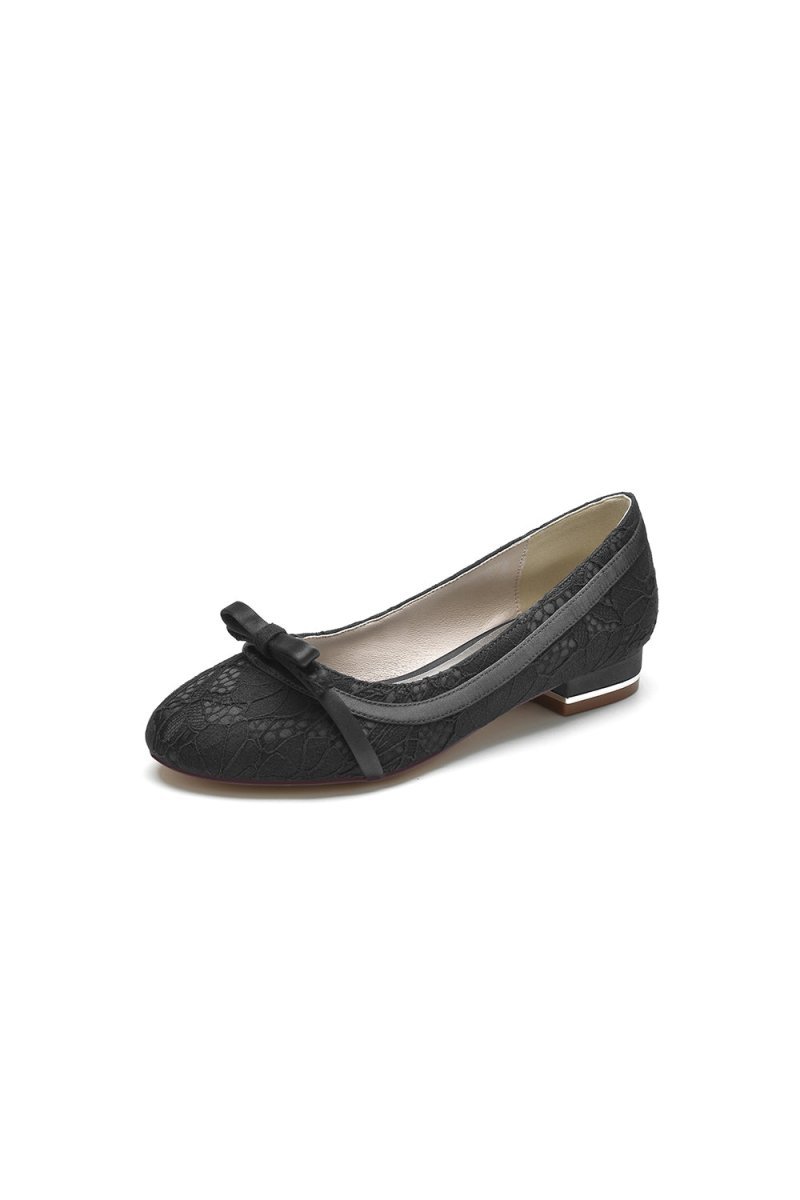 Lace Flats Sandal with Bow Bridal - BOLODOO