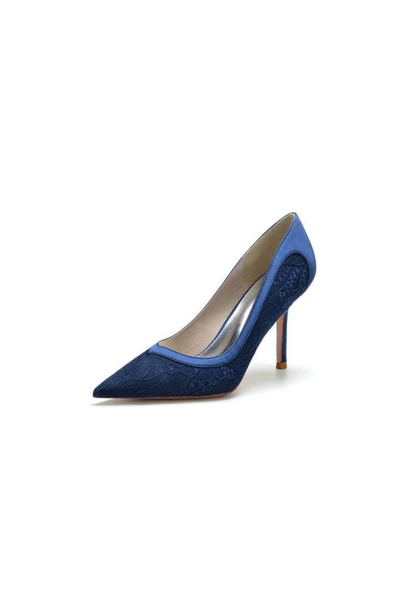 Pointed Toe Lace Wedding Shoes - BOLODOO