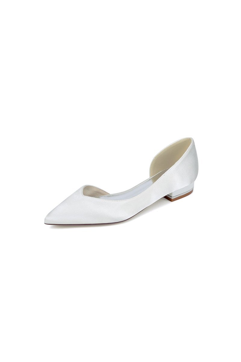 Ivory Flat Shoes with a Sleek Design - BOLODOO