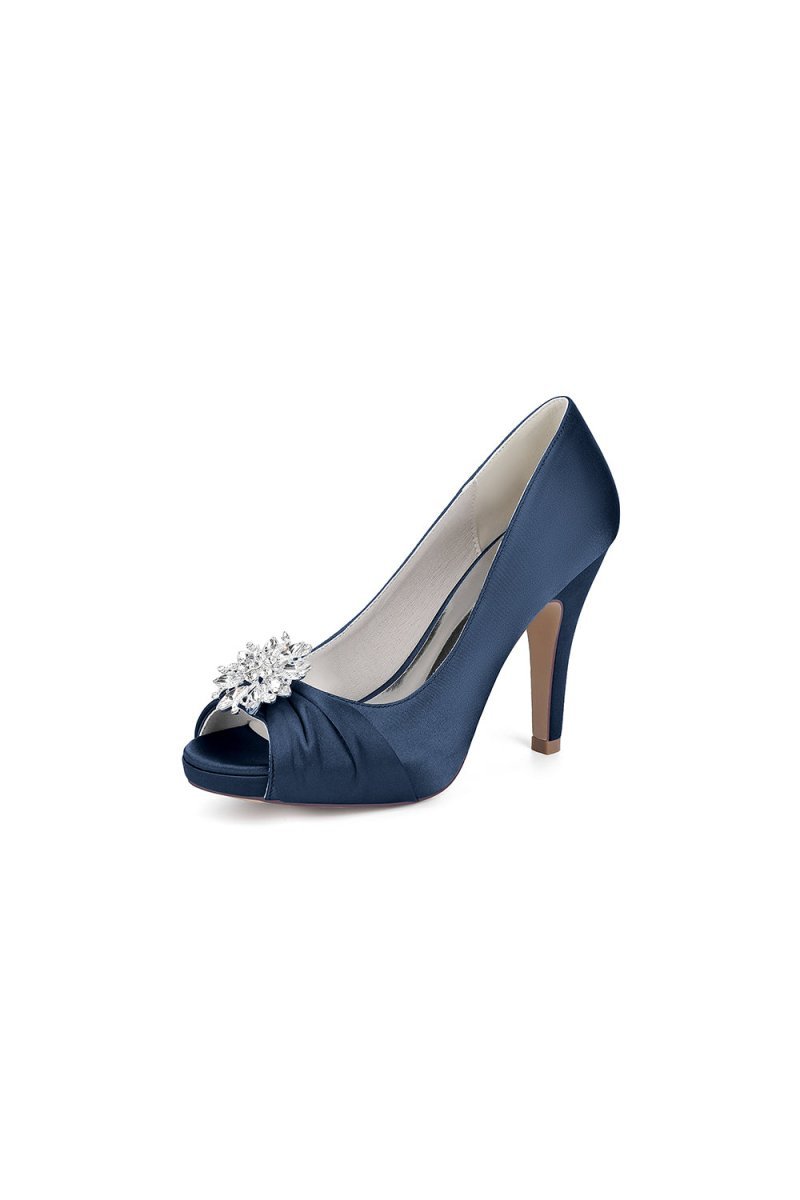Fuchsia High Heels with a Shimmering Metal Accent - BOLODOO