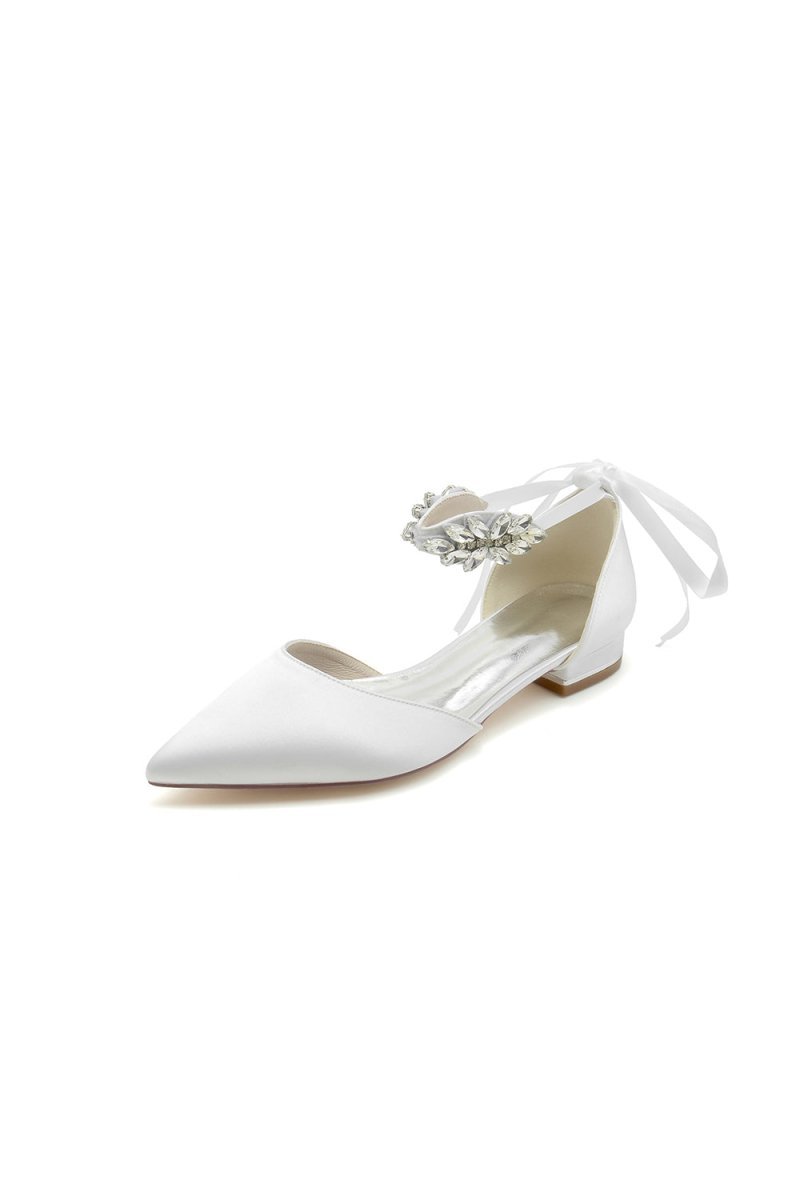 Champagne High Heels with Ornate Crystal and Pearl Accent - BOLODOO