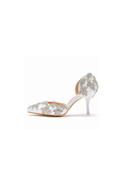 Woman's Wedding Shoes Pointed Toe rhinestone Stiletto