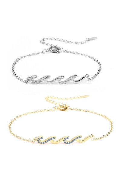 Women's Gold Adjustable Bracelets with Rhinestone - BOLODOO
