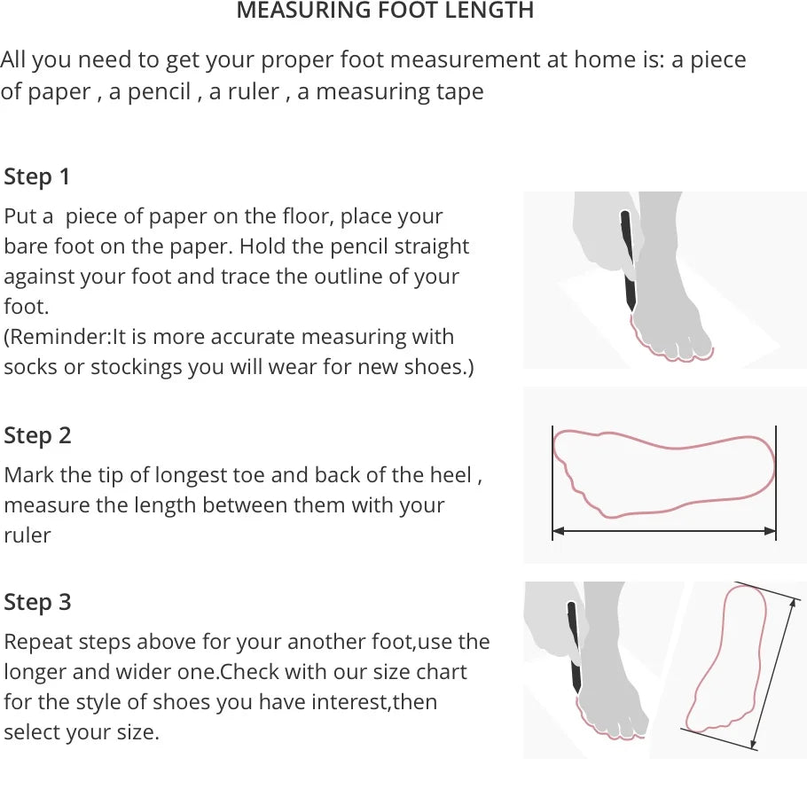 How to measure foot length